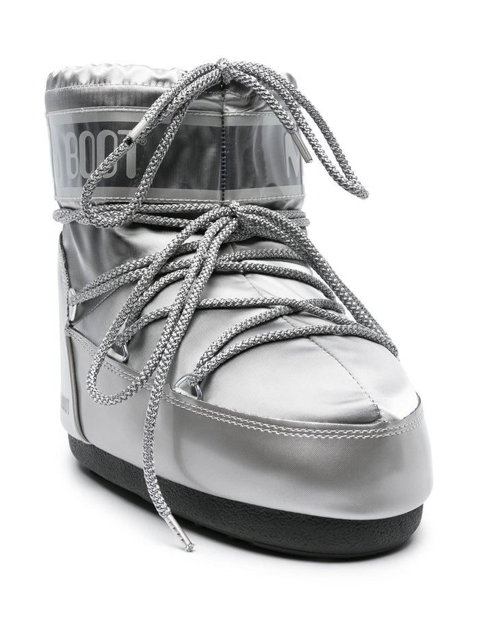 MOON BOOT UNISEX Icon Glance Low Boots Silver - MAISONDEFASHION.COM