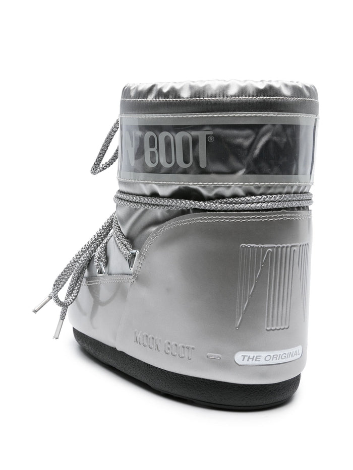 MOON BOOT UNISEX Icon Glance Low Boots Silver - MAISONDEFASHION.COM