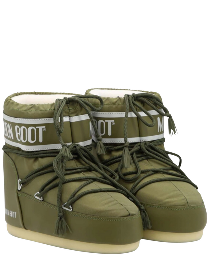 MOON BOOT UNISEX Icon Low Boots Olive Green - MAISONDEFASHION.COM
