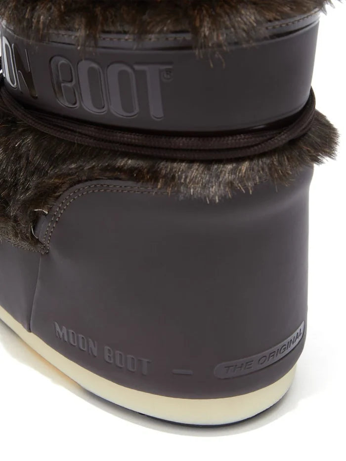 MOON BOOT UNISEX Icon Low Faux Fur Boots Brown - MAISONDEFASHION.COM