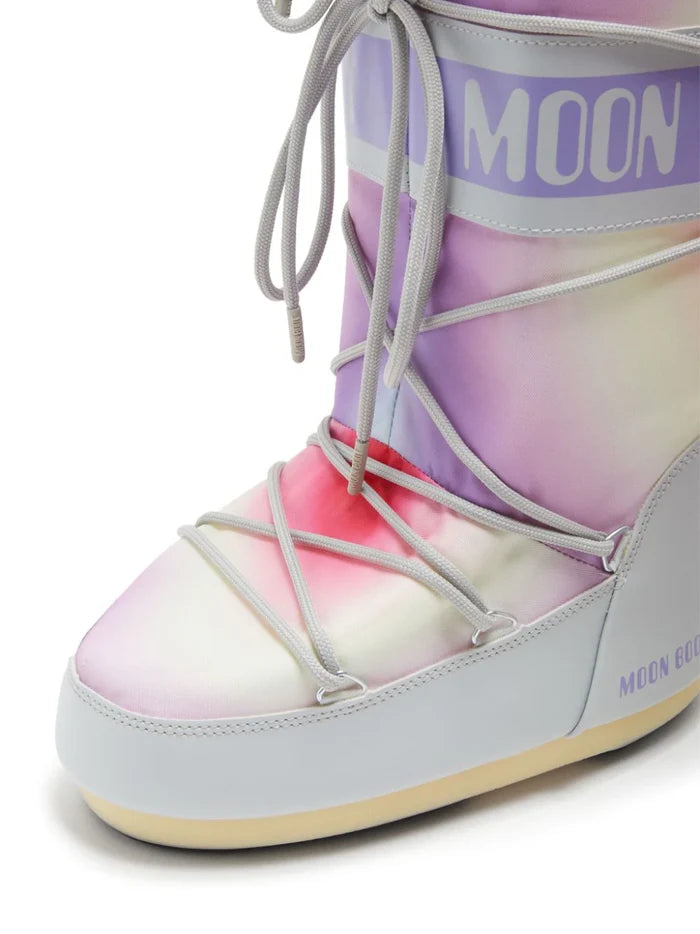 MOON BOOT UNISEX Icon Tie Dye Boots Grey/Multi - MAISONDEFASHION.COM