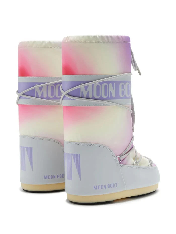 MOON BOOT UNISEX Icon Tie Dye Boots Grey/Multi - MAISONDEFASHION.COM