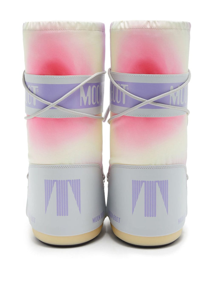 MOON BOOT UNISEX Icon Tie Dye Boots Grey/Multi - MAISONDEFASHION.COM