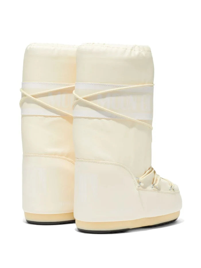 MOON BOOT UNISEX MB Icon Nylon Boots Cream - MAISONDEFASHION.COM