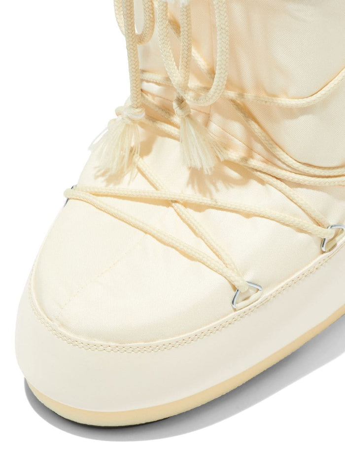 MOON BOOT UNISEX MB Icon Nylon Boots Cream - MAISONDEFASHION.COM