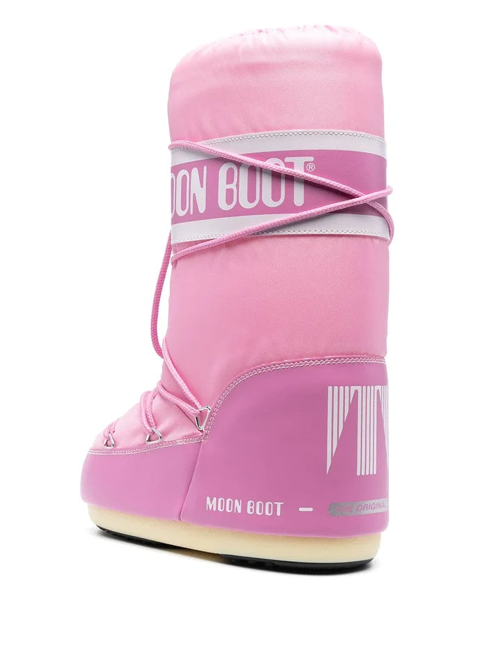 MOON BOOT UNISEX MB Icon Nylon Boots Pink - MAISONDEFASHION.COM