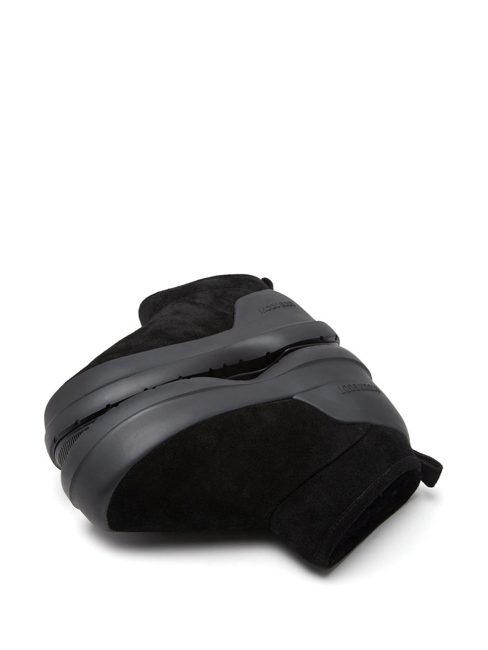 MOON BOOT WOMEN Luna Low Suede Boots Black - MAISONDEFASHION.COM