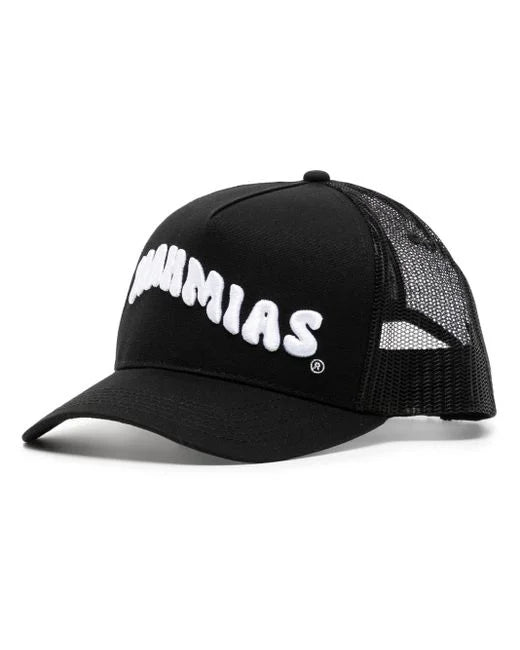 NAHMIAS Bubble Wave Logo Trucker Hat Black - MAISONDEFASHION.COM