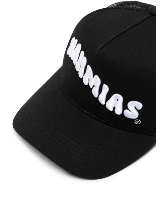 NAHMIAS Bubble Wave Logo Trucker Hat Black - MAISONDEFASHION.COM