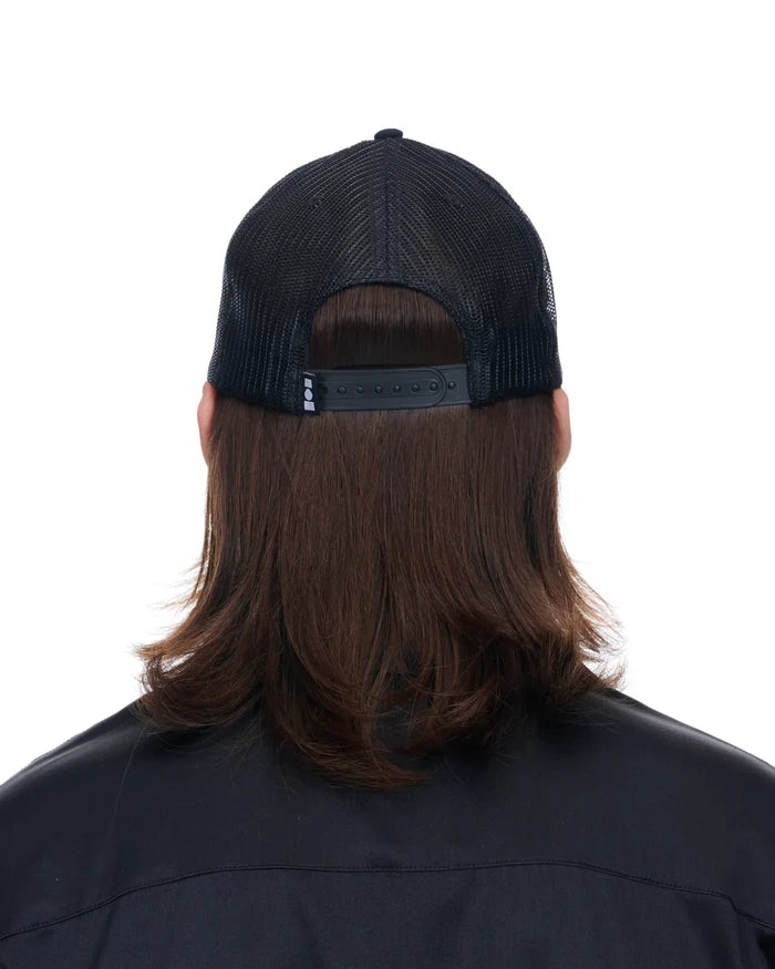 NAHMIAS Bubble Wave Logo Trucker Hat Black - MAISONDEFASHION.COM