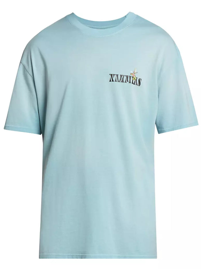 NAHMIAS Hummingbird Graphic Print T-Shirt Faded Marine Blue - MAISONDEFASHION.COM