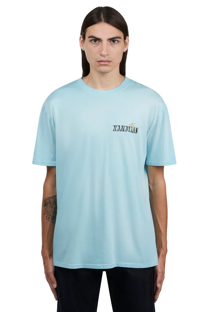NAHMIAS Hummingbird Graphic Print T-Shirt Faded Marine Blue - MAISONDEFASHION.COM