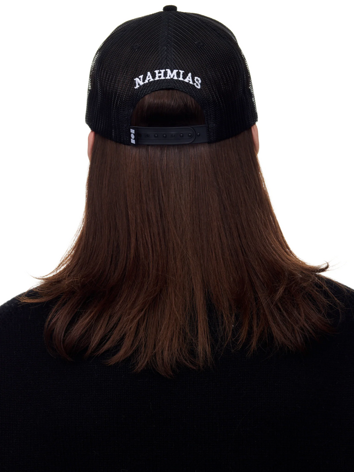 NAHMIAS MEN Summerland Corduroy Trucker Hat Black - MAISONDEFASHION.COM