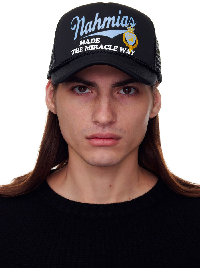 NAHMIAS Miracle Way Foam Trucker Hat Dusty Blue/Black - MAISONDEFASHION.COM
