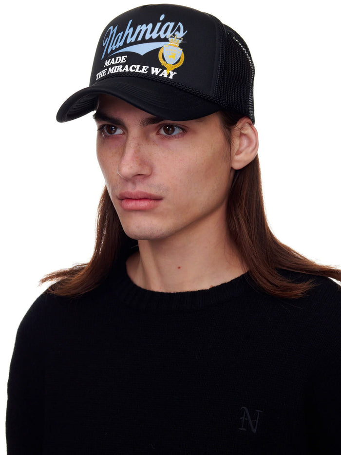 NAHMIAS Miracle Way Foam Trucker Hat Dusty Blue/Black - MAISONDEFASHION.COM