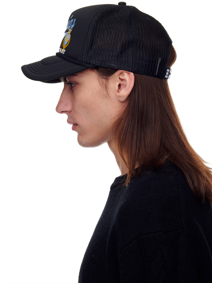 NAHMIAS Miracle Way Foam Trucker Hat Dusty Blue/Black - MAISONDEFASHION.COM