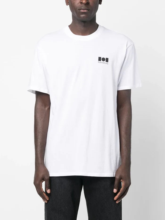 NAHMIAS Nahmias Logo T-shirt White - MAISONDEFASHION.COM