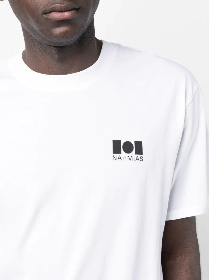 NAHMIAS Nahmias Logo T-shirt White - MAISONDEFASHION.COM