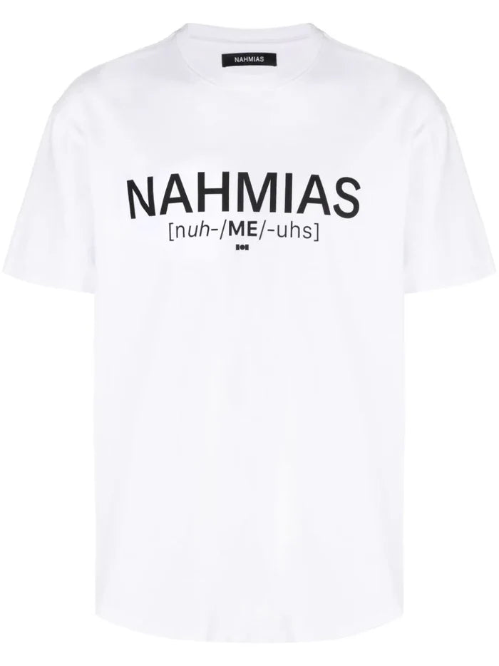 NAHMIAS Pronunciation T-Shirt White - MAISONDEFASHION.COM