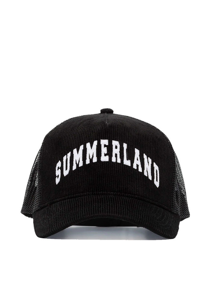 NAHMIAS Summerland Corduroy Trucker Hat Black - MAISONDEFASHION.COM