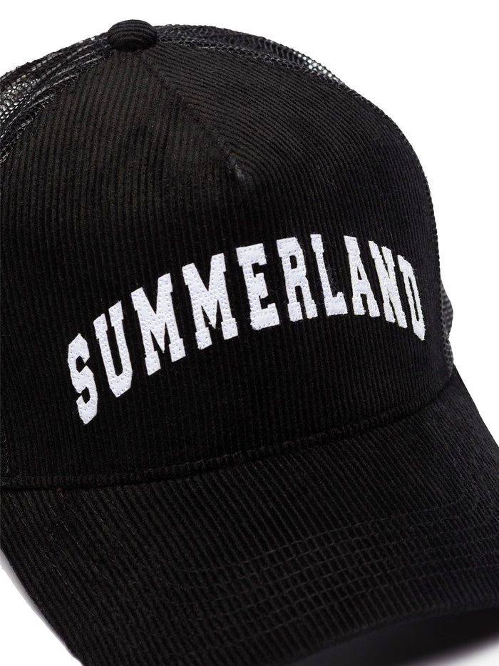 NAHMIAS Summerland Corduroy Trucker Hat Black - MAISONDEFASHION.COM