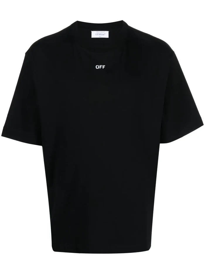 OFF-WHITE MEN OFF Stamp Skate S/S T-Shirt Black/White - MAISONDEFASHION.COM