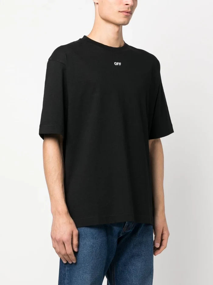 OFF-WHITE MEN OFF Stamp Skate S/S T-Shirt Black/White - MAISONDEFASHION.COM