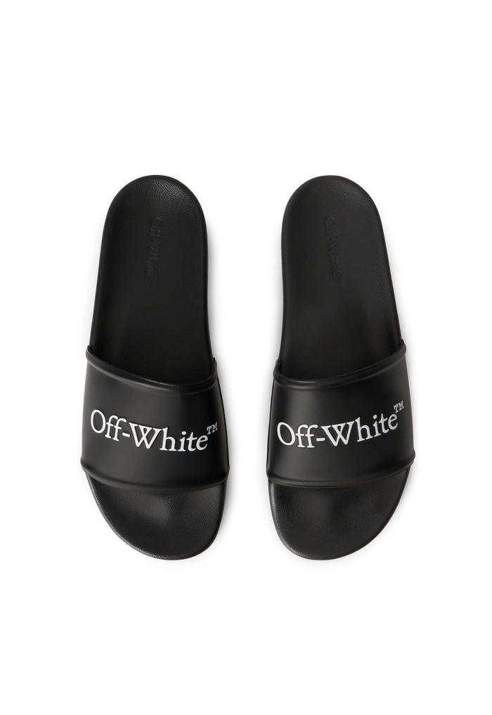 OFF WHITE MENS Bookish Sliders Black/White