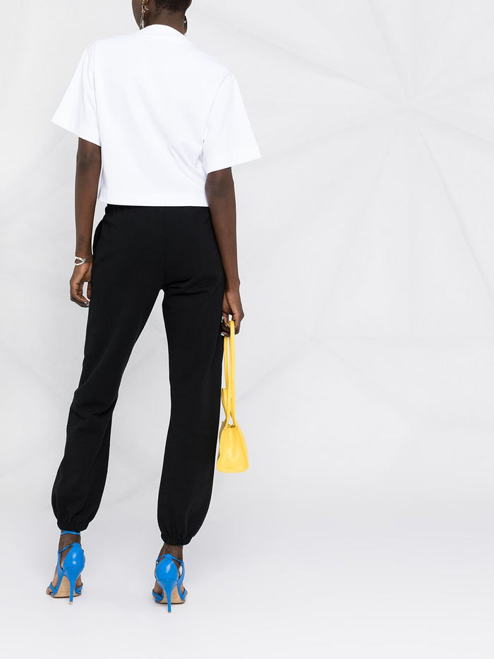 OFF WHITE WOMEN Watercolour Arrows Cropped T-shirt White - MAISONDEFASHION.COM