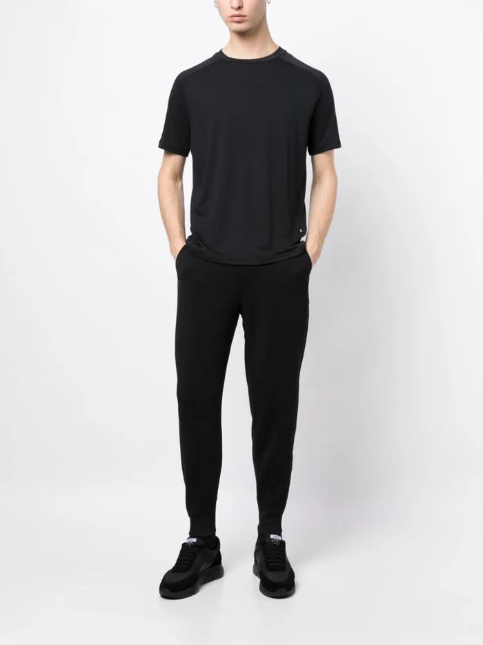ON RUNNING Logo Print Drawstring Elasticated-Waistband Track Sweat Black - MAISONDEFASHION.COM