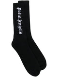 PALM ANGELS MEN Classic Logo Socks Black/White - MAISONDEFASHION.COM