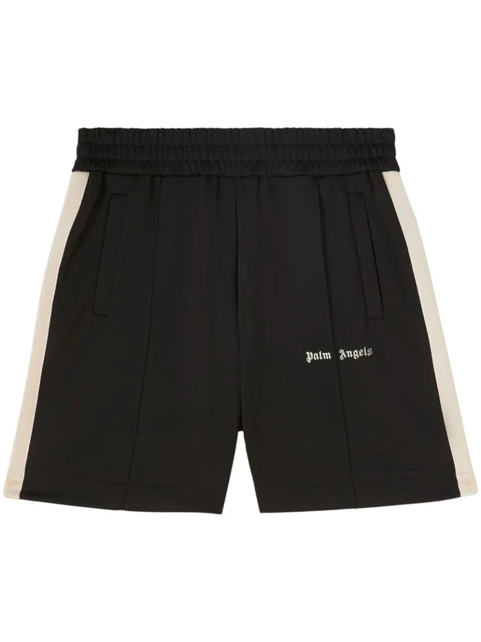 PALM ANGELS MEN Classic Logo Track Shorts Black - MAISONDEFASHION.COM