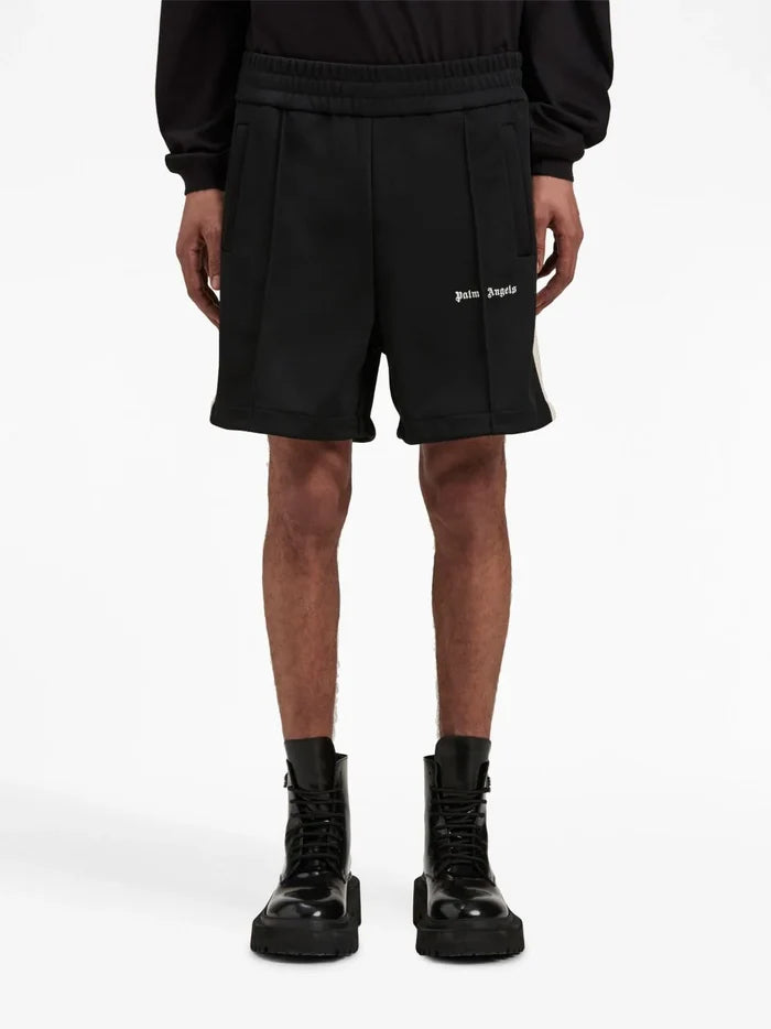 PALM ANGELS MEN Classic Logo Track Shorts Black - MAISONDEFASHION.COM