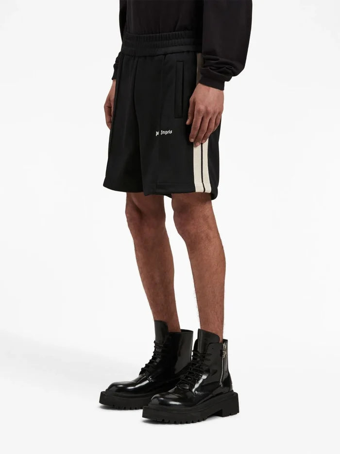 PALM ANGELS MEN Classic Logo Track Shorts Black - MAISONDEFASHION.COM