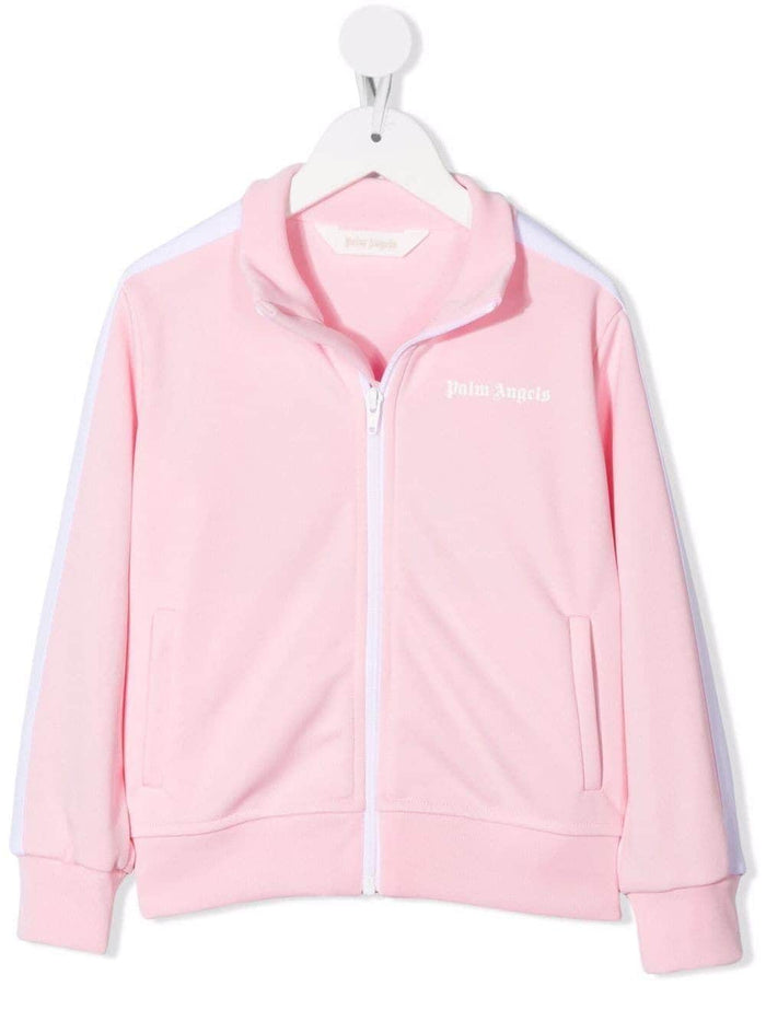 PALM ANGELS KIDS Logo Track Jacket Pink - MAISONDEFASHION.COM