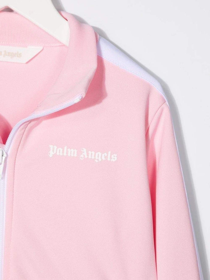 PALM ANGELS KIDS Logo Track Jacket Pink - MAISONDEFASHION.COM