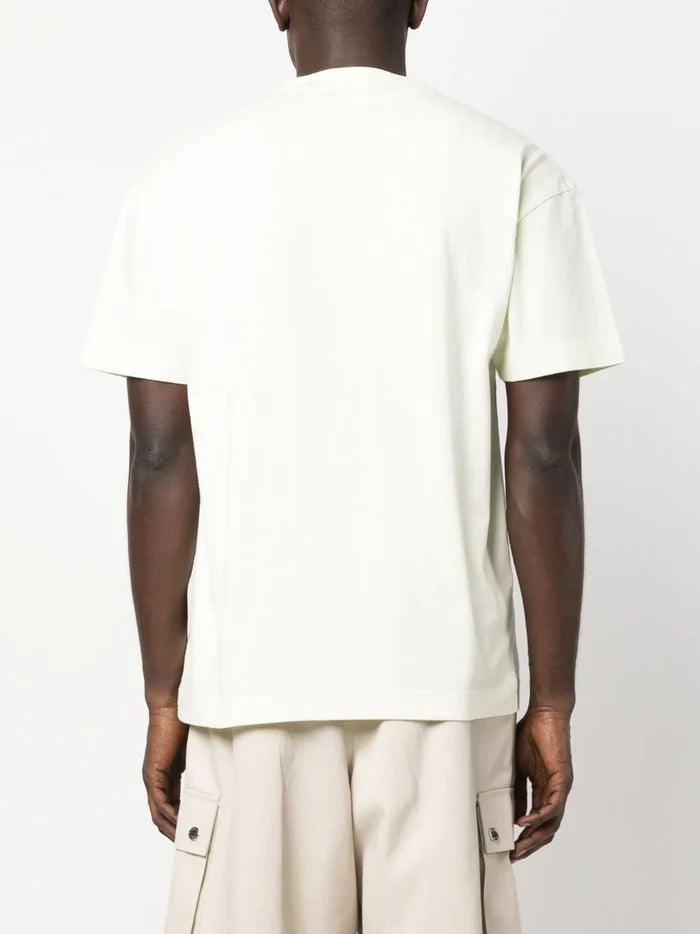 PALM ANGELS MEN "Leon" Classic T-Shirt Pale Green/Fuchsia - MAISONDEFASHION.COM