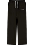 PALM ANGELS MEN Logo Cotton Travel Pants Black/White - MAISONDEFASHION.COM