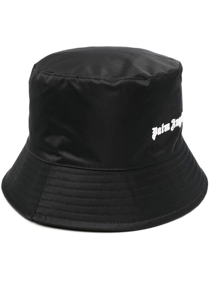 PALM ANGELS WOMEN Classic Logo Bucket Hat Black - MAISONDEFASHION.COM