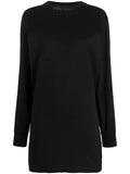 PALM ANGELS WOMEN Classic Logo Over Mini Dress Black/White - MAISONDEFASHION.COM