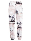 PALM ANGELS WOMEN Hawaiian Dream Classic Track Pants Beige/Black - MAISONDEFASHION.COM