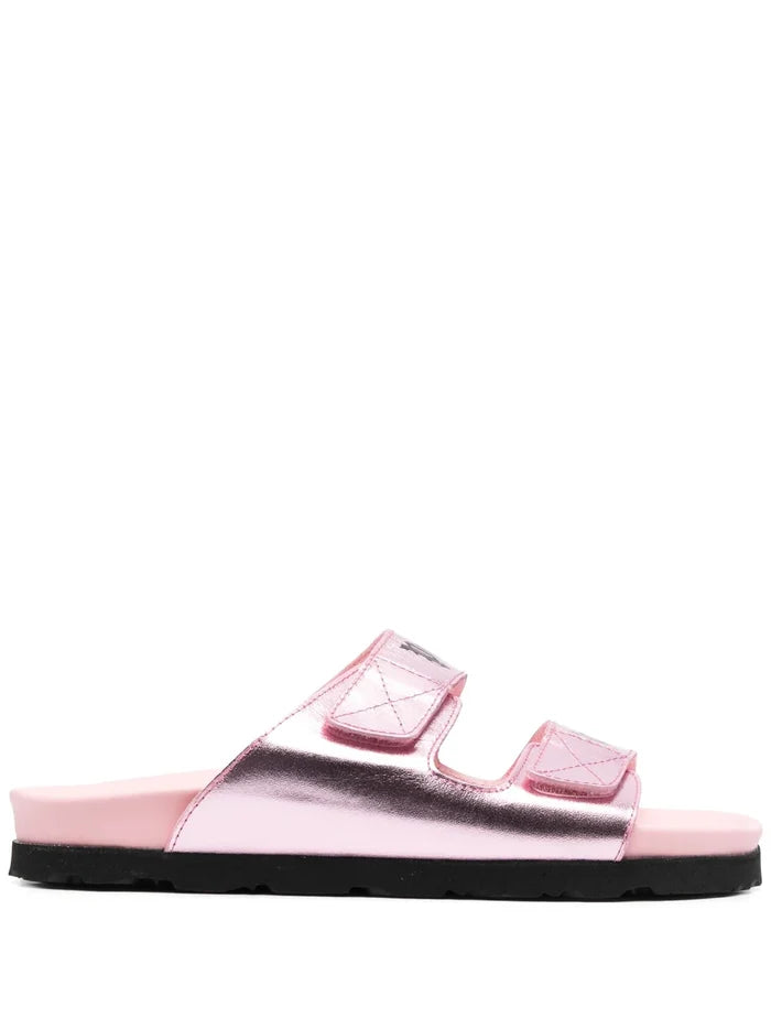 PALM ANGELS WOMEN Logo Sandal Pink/Pink - MAISONDEFASHION.COM
