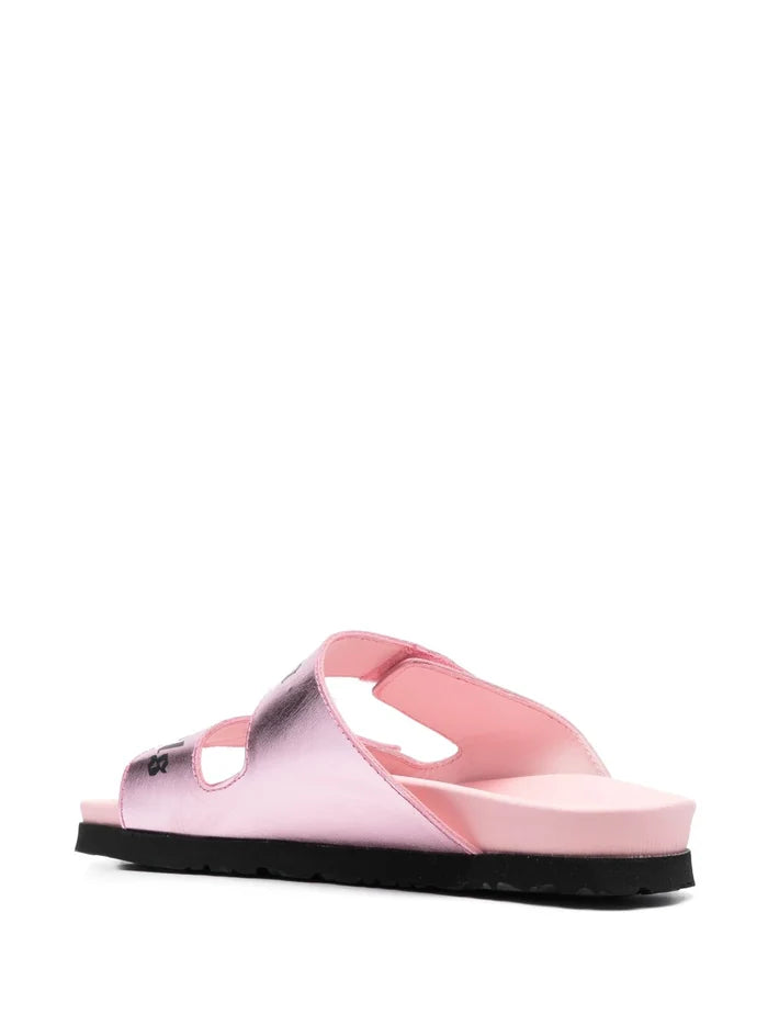 PALM ANGELS WOMEN Logo Sandal Pink/Pink - MAISONDEFASHION.COM