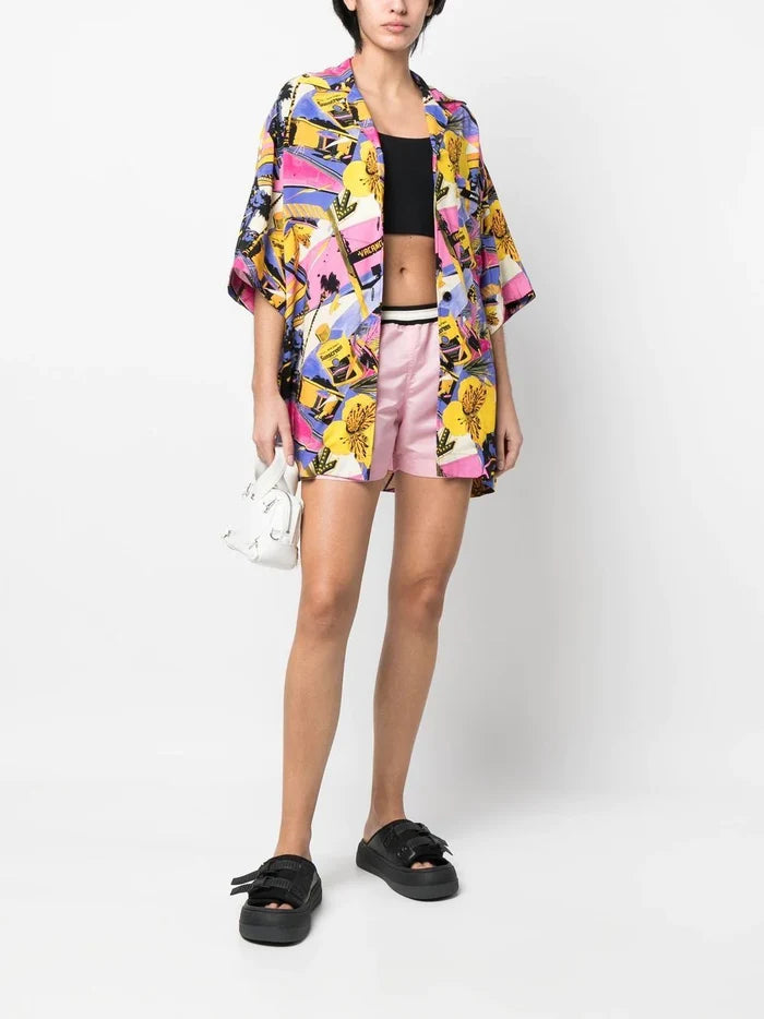 PALM ANGELS WOMEN Miami Running Sports Pink/Multi - MAISONDEFASHION.COM