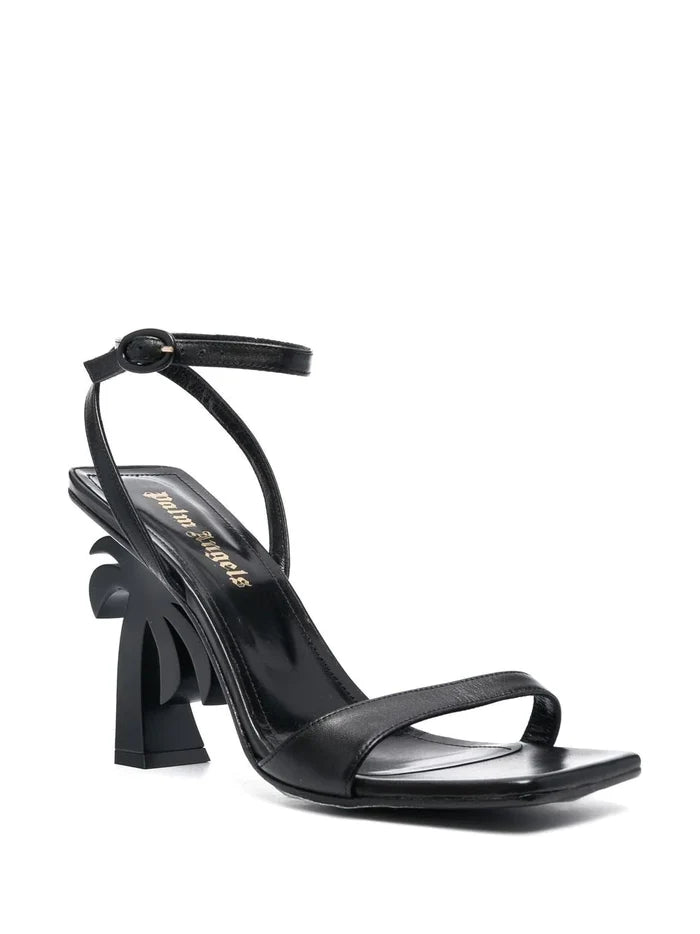 PALM ANGELS WOMEN Palm Beach Classic Sandal Black - MAISONDEFASHION.COM