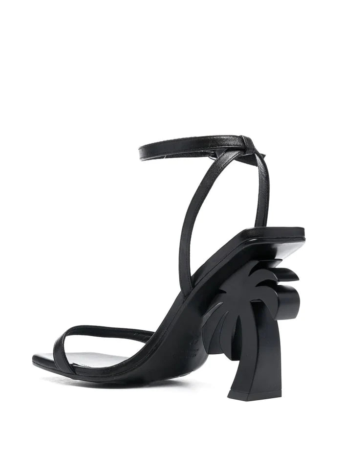 PALM ANGELS WOMEN Palm Beach Classic Sandal Black - MAISONDEFASHION.COM