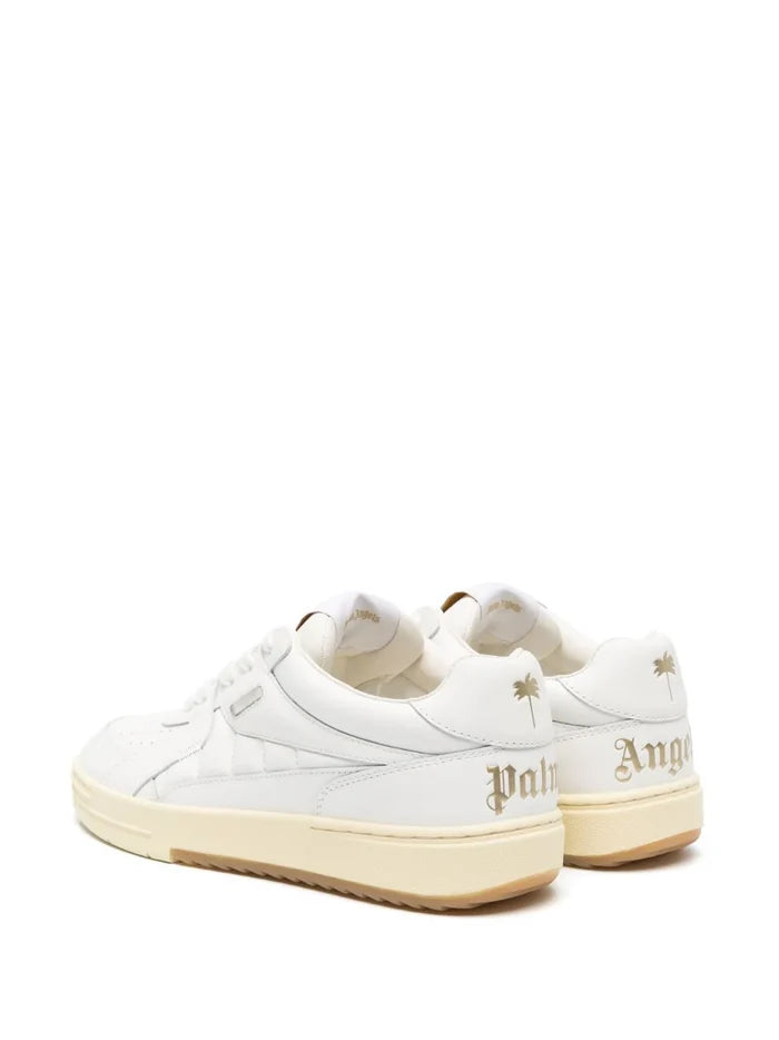 PALM ANGELS WOMEN University Monotone Sneakers White/White - MAISONDEFASHION.COM
