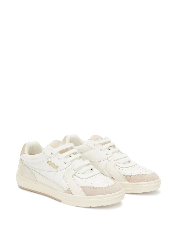 PALM ANGELS WOMEN University Sneakers Origin White/Cream - MAISONDEFASHION.COM