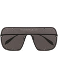 ALEXANDER MCQUEEN Pilot-Frame Sunglasses Black - MAISONDEFASHION.COM