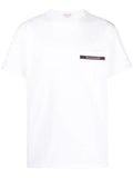 ALEXANDER MCQUEEN MEN Pocket Logo Cotton T-Shirt White - MAISONDEFASHION.COM